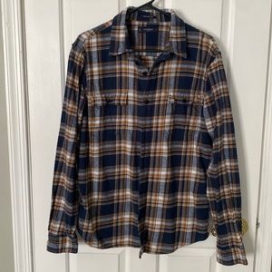 Like New! Mens Button Flannel by Lucky Brand Size Large